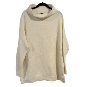 Free People Ottoman Slouchy Off White Oversized Tunic‎ Sweater Size S